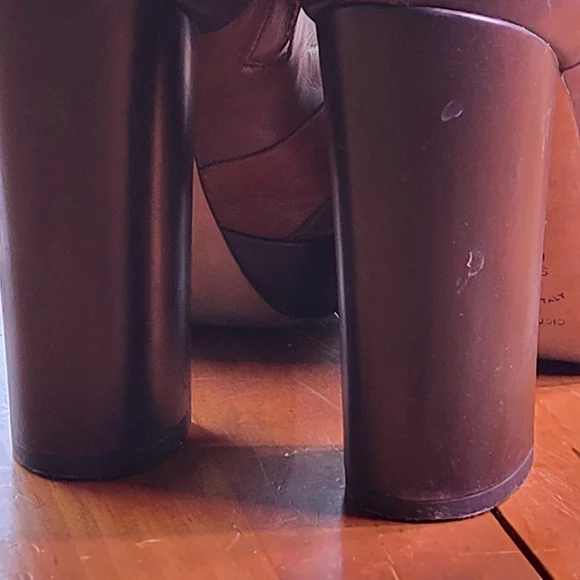 Bally Leather Platform Lace-Up Over the Knee Boots 7.5 - Picture 6 of 14